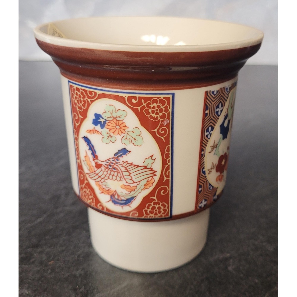 Vintage Ceramic Organizer Phoenix Japanese Imari Desk Kitchen Bath Storage